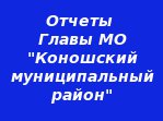 Отчеты Главы МО \